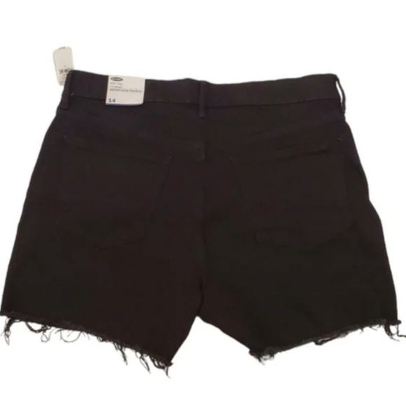 Old Navy black button Fly High Rise Jeans Shorts - Picture 2 of 7